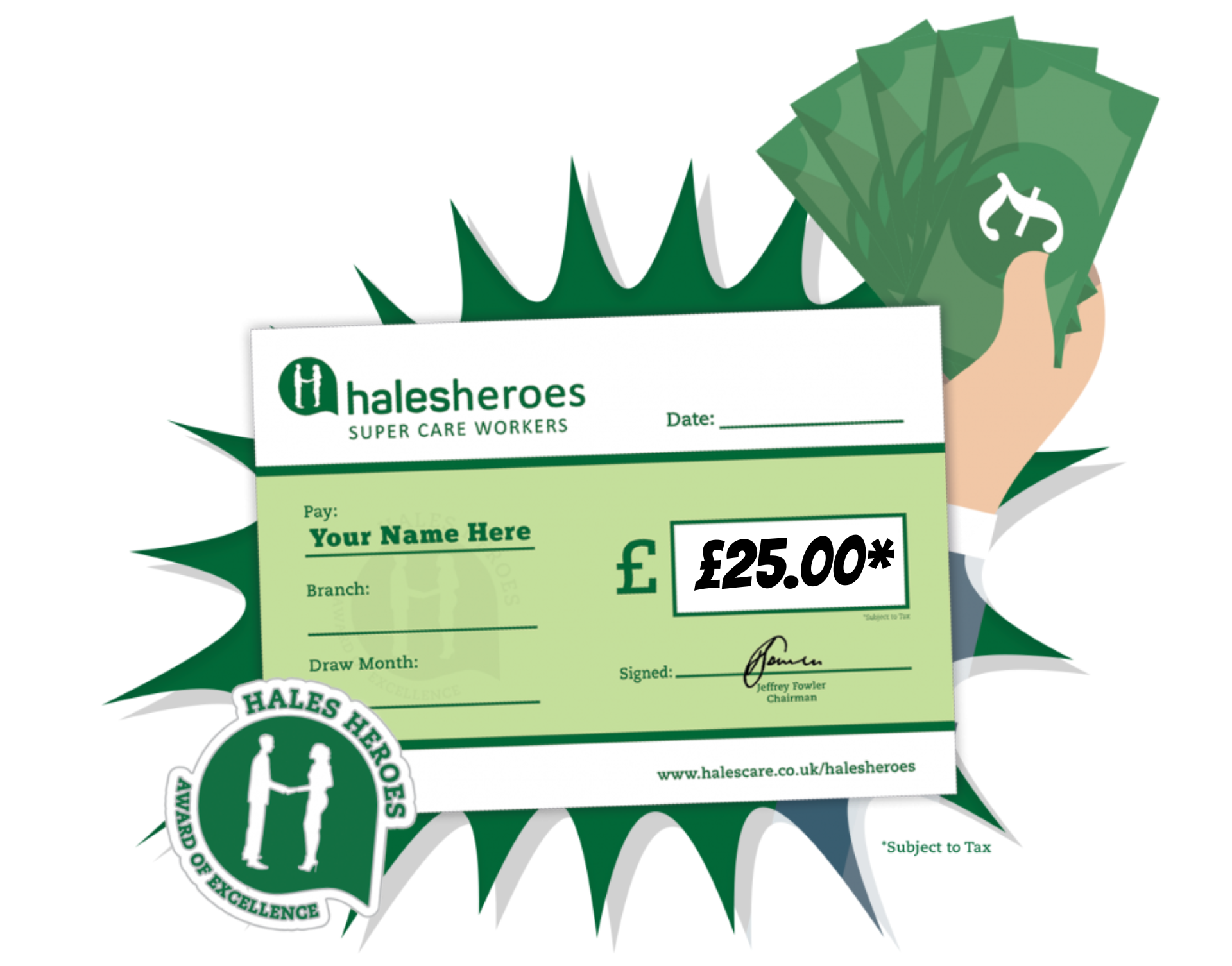 25 cheque - hales heroes